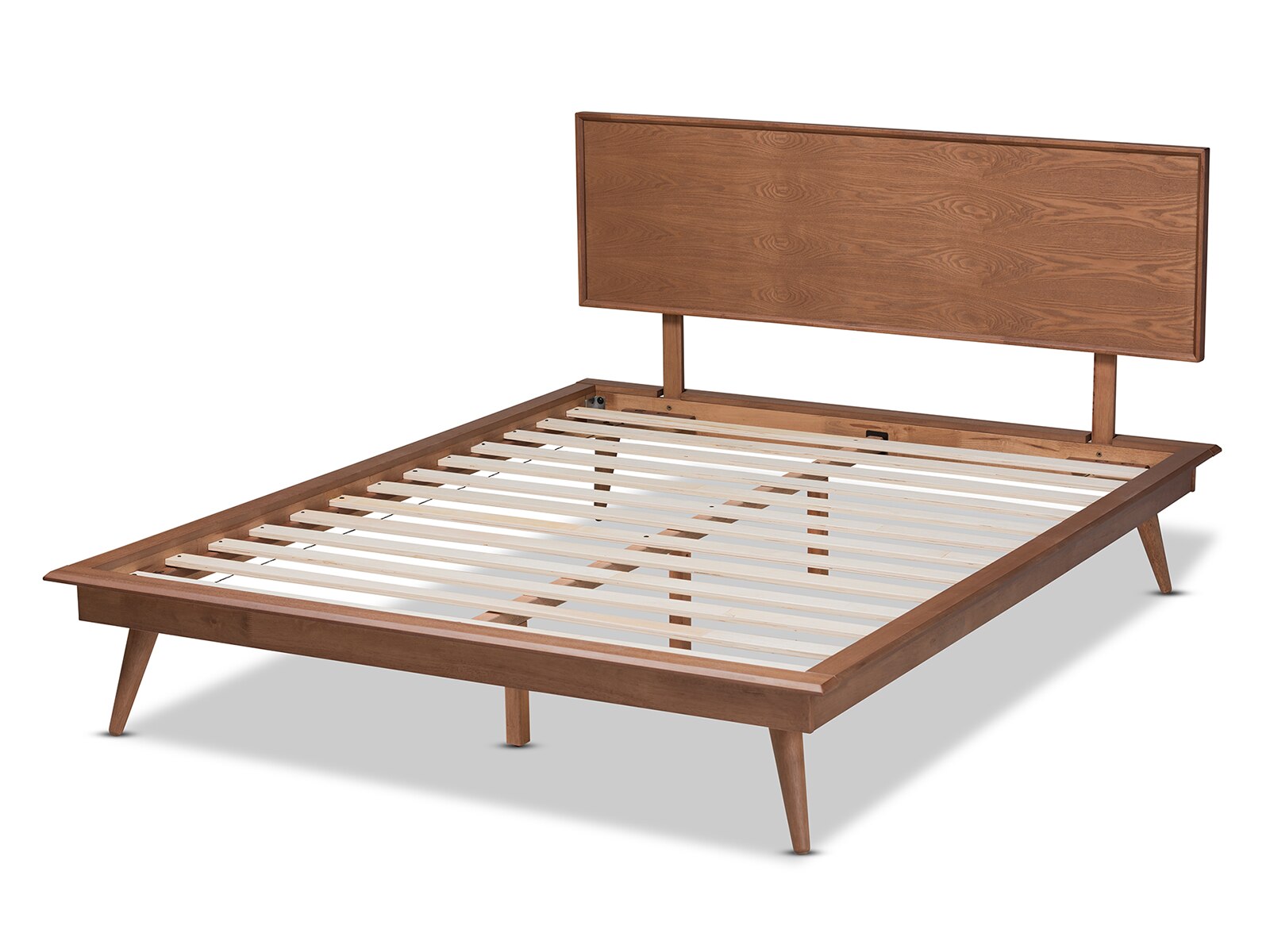 Karine Mid-Century Modern Wood Platform Bed